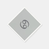 Zodiakkanker - bleek grijs servet (Hoek)