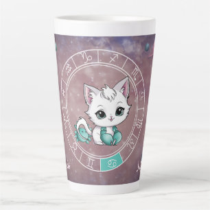 Zodiakkanker Schattige Cat Wheel Planet Astrologie Latte Mok