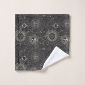 Zodiaque céleste Sun Moon Stars Motif (Gant de toilette)