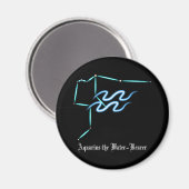Zodiaque Constellation Aquarius Magnet (Recto/Verso)