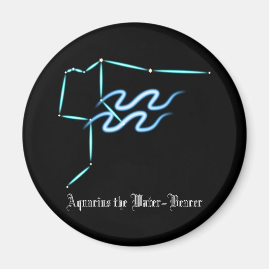 Zodiaque Constellation Aquarius Magnet (Devant)