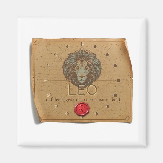 ZODIAQUE - Lion - Magnet (Devant)