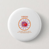 Zodiasignalering - VIRGO Ronde Button 5,7 Cm (Voorkant)