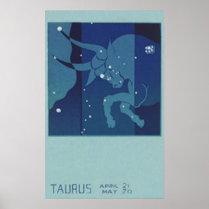 zodische asstrologie, Taurus-constellatie Poster