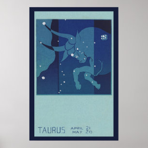 zodische asstrologie, Taurus-constellatie Poster