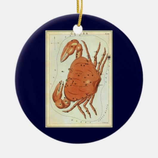 zodische astrologie kankersterrenbeeld keramisch ornament (Voorkant)