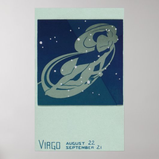  zodische astrologie, virgo constellatie poster (Voorkant)