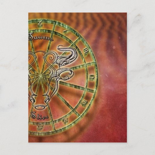 zodiumsignaalbull- briefkaart (Voorkant)