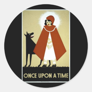 Zodra op een Tijd - het Poster van WPA - Ronde Sticker