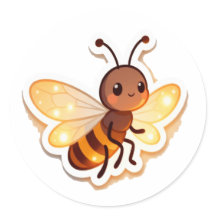 Zoe Bee Cartoon Sticker