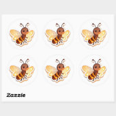 Zoe Bee Cartoon Sticker (Vel)