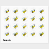 Zoe Cartoonesplakker Honingbij Ronde Sticker (Vel)