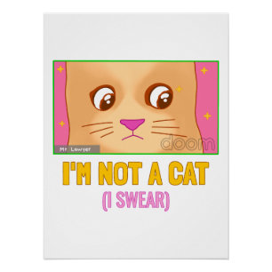 Zoe Cute Cartoon Kat Grappige Kat Meme Schattig Ka Perfect Poster