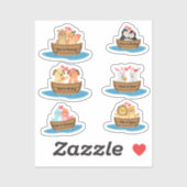Zoe Cute Dierenkoppels Stickers (Vel)