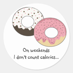 Zoe Donut Ontwerp met Spreuk Ronde Sticker