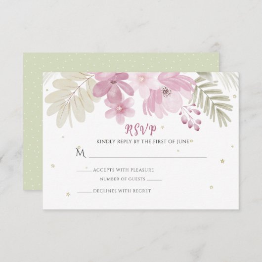 Zoe Flat Bedankt Notecard (Voorkant / Achterkant)