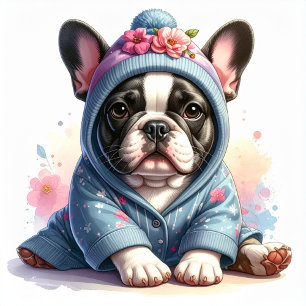 Zoe Frans Bulldog Puppy Sticker