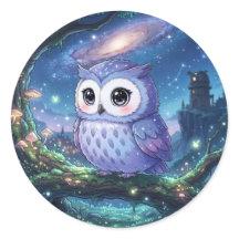 Zoe Galaxy Uil Sticker