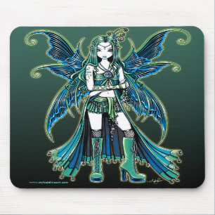 "Zoe" Green Celetial Star Fairy Art Mousepad Muismat