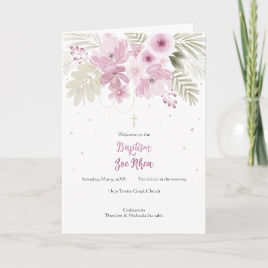 Zoe Grieks-orthodox kerkdoopprogramma Programma (Voorkant)