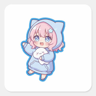 Zoe Kawaii Anime Meisje Sticker
