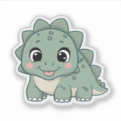 Zoe Kawaii Dinosaur Dino Pret Decoratie Sticker (Voorkant)