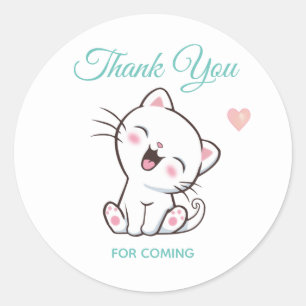 Zoe Kitten Kat Dank Je Klassieke Ronde Sticker