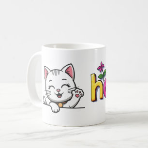 Zoe Mij Kat Hallo Kleurrijke Retro Koffiemok
