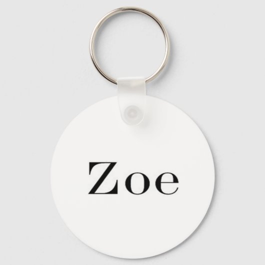 Zoe Naam Sleutelhanger (Voorkant)