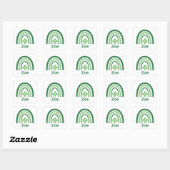 Zoe Name Clover Boho Rainbow Vierkante Sticker (Vel)
