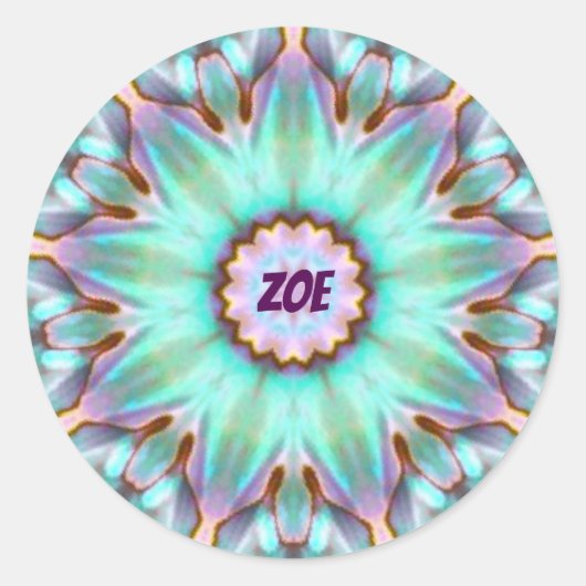ZOE ~ Sticker Paua Shell personnalisé Fractal ~ (Devant)
