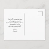 Zoe Tabby Kitten Die Verrast Kijkt Dank Je Wel Briefkaart (Achterkant)