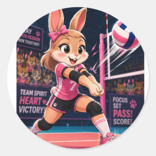 ZOE VOLLEYBAL KONIJN MEISJE STICKER