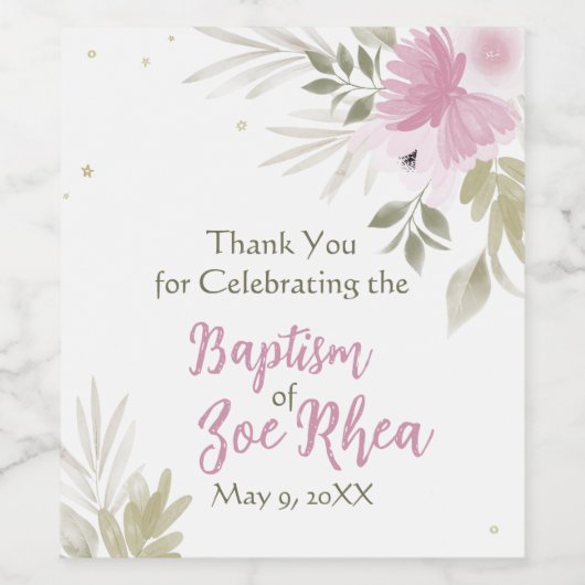 Zoe Wine Étiquette (Étiquettes simples)