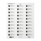Zoe Zwart Kat Label (Full Sheet)