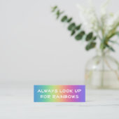 Zoek altijd op Rainbows Mini Visitekaartjes (Staand voorkant)
