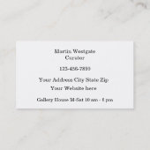 Zoek Art Gallery Van Gogh Thema Visitekaartje (Achterkant)