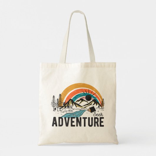 Zoek avontuur Berg Camping Tote Bag (Achterkant)
