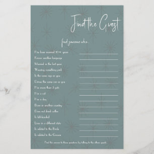 Zoek de game Kaart Flyer van de gast