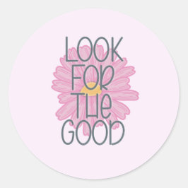 Zoek de Goede Rondroze Sticker