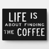 Zoek de koffieplak fotoplaat (voorkant)