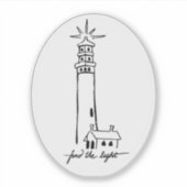 Zoek de lichte vinylsticker sticker (Voorkant)