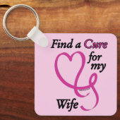 Zoek een crème/hart/vrouw.. borstkanker sleutelhanger (Voorkant)