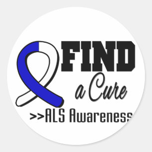 Zoek een Cure ALS Awareness Ronde Sticker