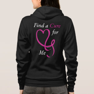 Zoek een kuur/hart/ik... borstkanker hoodie
