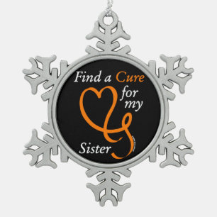 Zoek een kuur/hart/zuster...RSD/CRPS Tin Sneeuwvlok Ornament