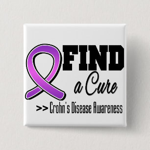 Zoek een waarschuwing voor de ziekte van Cure Croh Vierkante Button 5,1 Cm