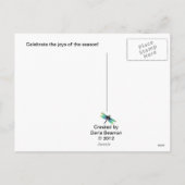 Zoek en kleur kerstscène feestdagenkaart (Achterkant)