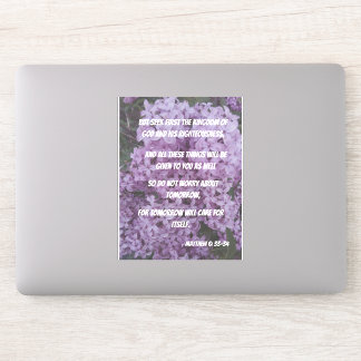 Zoek God en maak je geen zorgen over grote bijbelv Sticker