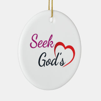 Zoek Gods Hart - Rond Keramisch Ornament